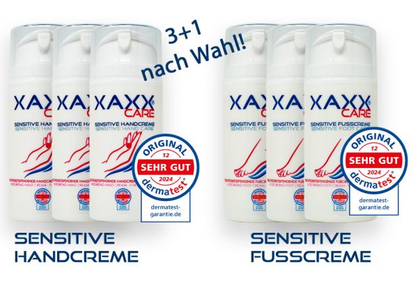 3+1 Aktion Sensitive Handcreme & Fusscreme