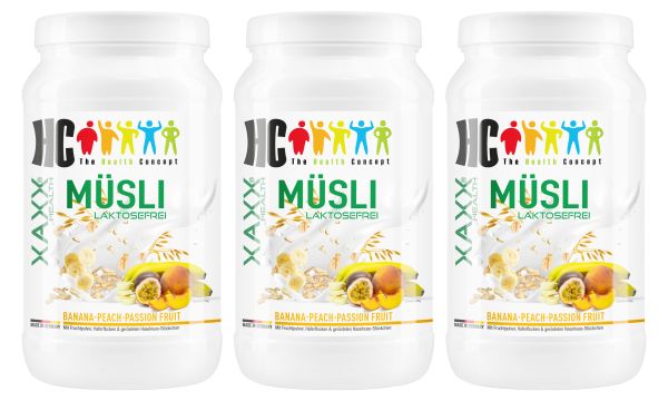HC BODY CONTROL MÜSLI Banane Pfirsich Passion Fruit 3er