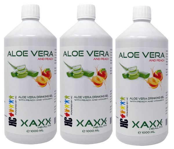 Aloe Vera Drinking Gel mit Pfirsich & Vitamin C 3erSet Nutrition